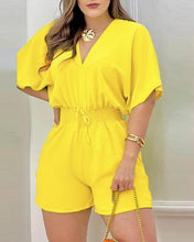 Load image into Gallery viewer, Jumpsuit Women 2023 Summer Fashion Batwing Sleeve Shirred Waist Casual