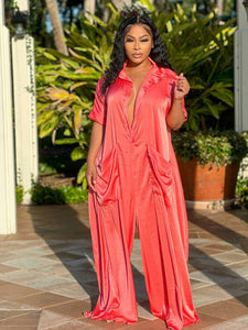 Dropshipping Summer Jumpsuits | Women Fashion Satin Jumpsuit |