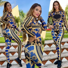 Load image into Gallery viewer, 2022 Top Quality Hoodies Set Patchwork Tracksuits Casual Young