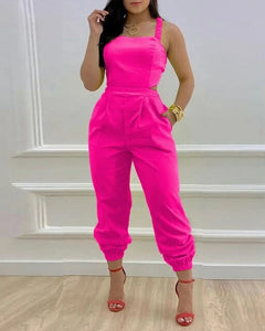 British Sweet Casual Jumpsuit Pants Spring And Summer Ladies Printed