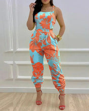 Load image into Gallery viewer, British Sweet Casual Jumpsuit Pants Spring And Summer Ladies Printed