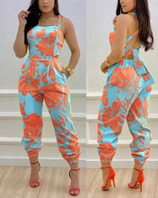 Load image into Gallery viewer, British Sweet Casual Jumpsuit Pants Spring And Summer Ladies Printed