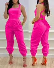 Load image into Gallery viewer, British Sweet Casual Jumpsuit Pants Spring And Summer Ladies Printed