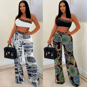 H.y 2022 Summer New Fashion Sexy Trend Printing Casual Trousers